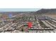 An aerial view showcases property access near the 215 highway and community park at 10729 Marathon Bell Ln, Las Vegas, NV 89129