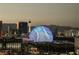 Night view of the Las Vegas skyline, featuring The Sphere lit with intricate designs at 125 E Harmon Ave # 717, Las Vegas, NV 89109