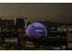 Striking Vegas skyline with The Sphere displaying its name along with the Stratosphere at 125 E Harmon Ave # 717, Las Vegas, NV 89109