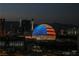 Eye-catching Vegas skyline view featuring The Sphere displaying an American Flag at 125 E Harmon Ave # 717, Las Vegas, NV 89109