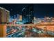 Enjoy breathtaking Las Vegas Strip views from this condo's balcony at night at 125 E Harmon Ave # 717, Las Vegas, NV 89109