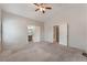 Large bedroom with vaulted ceilings with access to ensuite bathroom at 2833 Swanson Ave, North Las Vegas, NV 89086