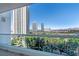 Balcony view showcasing city skyscape with palm trees at 2857 Paradise Rd # 802, Las Vegas, NV 89109