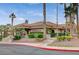 Beautiful Sun City Summerlin clubhouse with manicured landscaping and desert flora at 2929 Haddon Dr, Las Vegas, NV 89134