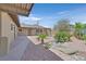 The beautiful backyard has desert landscaping, a decorative rock garden, and a serene outdoor space at 3101 Greenbriar Dr, Las Vegas, NV 89121