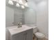 Bathroom features vanity with sink, mirror, and toilet at 508 Purcell Dr, Las Vegas, NV 89107
