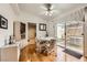 The dining room offers sliding glass doors to a covered patio at 5401 Bugle Way # 103, Las Vegas, NV 89108