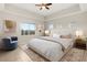 Serene main bedroom with a plush bed, soft lighting, and a view of the outdoors, creating a relaxing retreat at 6056 Willow Rock St, Las Vegas, NV 89135