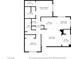 Detailed floor plan showcases layout of bedrooms, baths, kitchen, living spaces, and balcony at 8501 W University Ave # 1083, Las Vegas, NV 89147