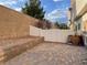 Private backyard with hardscape and block wall at 9333 Leaping Deer Pl # 103, Las Vegas, NV 89178