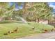 Community park featuring a sprinkler system and green lawn, populated by geese at 9552 Wooden Pier Way, Las Vegas, NV 89117