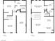 Detailed floor plan showcasing layout of rooms and dimensions of home at 9962 Derby Creek Way, Las Vegas, NV 89148