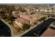 A beautiful aerial view shows a cozy neighborhood with well-maintained homes and convenient street parking at 1015 Solana Crest St, Henderson, NV 89052