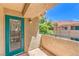 Cozy outdoor balcony with a door and view of the community and trees at 1557 Lake Placid Ter # 1557, Henderson, NV 89014