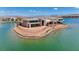 Contemporary lakefront house with scenic views from an expansive outdoor patio at 1600 Pleasant Bay Ct, Henderson, NV 89011