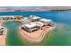 Stunning aerial view of a modern waterfront property with luxurious amenities at 1600 Pleasant Bay Ct, Henderson, NV 89011