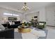 Inviting living room features stylish decor, contemporary lighting, and comfortable seating at 1600 Pleasant Bay Ct, Henderson, NV 89011