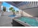 Backyard featuring spa with a view of the swimming pool and lounge chairs at 2160 Pueblo Cir, Las Vegas, NV 89169