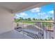 Balcony view shows the luscious landscape of the community golf course at 2160 Pueblo Cir, Las Vegas, NV 89169