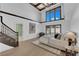 Spacious main bedroom has high ceilings, wood trim and outdoor access at 2160 Pueblo Cir, Las Vegas, NV 89169