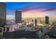 Bright cityscape view with sunset, showcasing the iconic Las Vegas strip buildings at 3726 Las Vegas Blvd # 1902, Las Vegas, NV 89158