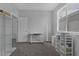A bedroom with carpet, neutral walls, and a bright window with blinds at 3964 Irvin Ave, Las Vegas, NV 89141