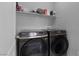 Laundry room featuring Samsung washer and dryer and wire shelving at 3964 Irvin Ave, Las Vegas, NV 89141