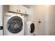 Bright laundry room with new washer and dryer at 4653 Califa Dr, Las Vegas, NV 89122