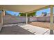 The backyard patio includes a large covered area and a view of the block wall at 4653 Califa Dr, Las Vegas, NV 89122