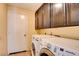 Functional laundry area equipped with a washing machine and dryer at 4835 Willow Glen Dr, Las Vegas, NV 89147