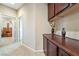 Hallway with built in cabinets at 565 Mazelle Ln, Pahrump, NV 89060
