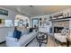 Spacious living room with fireplace, contemporary furniture, and decorative wall art at 5831 Medallion Dr # 103, Las Vegas, NV 89122