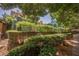 Beautiful hedges and landscaped walkway offering a serene outdoor escape within a friendly community at 68 E Serene Ave # 224, Las Vegas, NV 89123