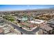 Community aerial view featuring the pool, park, basketball court, and new construction in a great neighborhood at 6848 Sunflower Fields St, North Las Vegas, NV 89086