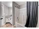 Bright bathroom showcasing a shower-tub combination with tiled surround and a vanity with granite counters at 7173 S Durango Dr # 307, Las Vegas, NV 89113