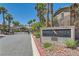 Pebble Creek Village entrance sign, offering a welcoming gateway to a vibrant residential community at 8805 Jeffreys St # 2073, Las Vegas, NV 89123
