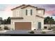 Charming two-story home with a desert landscape and a neutral color palette and brown tile roof at 9687 Biedler Ct # Lot 2, Las Vegas, NV 89178