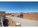 Mountain view backyard with gravel and desert landscaping at 111 Magnolia Blvd, Pahrump, NV 89048