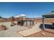 Nice backyard with an above ground pool and gazebo at 111 Magnolia Blvd, Pahrump, NV 89048