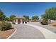 A charming gazebo situated in a desert landscape with surrounding trees and shrubs at 111 Magnolia Blvd, Pahrump, NV 89048