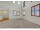 Spacious living room with high ceilings and plantation shutters for lots of natural light at 11444 Steponia Bay St, Las Vegas, NV 89141