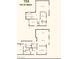 Detailed floor plan showcasing the layout of the kitchen, living room, bedrooms, and bathrooms in this home at 153 Via Di Mello, Henderson, NV 89011