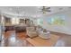 Bright and open living room featuring hard wood floors and neutral paint colors at 153 Via Di Mello, Henderson, NV 89011