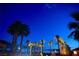 Beautiful view of tall palm trees against a deep blue sky at sunset in Lake Las Vegas at 153 Via Di Mello, Henderson, NV 89011