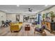 Spacious living room with dining area, open to the kitchen, and stylish furniture at 1601 Eaton Dr, Las Vegas, NV 89102