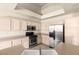 Well-equipped kitchen featuring stainless steel appliances, ample cabinetry, and a center island at 199 Bailey Island Dr, Henderson, NV 89074
