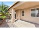 Cozy outdoor patio area with a covered structure and views of the surrounding landscape at 199 Bailey Island Dr, Henderson, NV 89074
