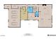 Detailed floor plan showcasing layout including kitchen, bedrooms, living spaces, and garage at 2672 Mystere Ct, Las Vegas, NV 89117
