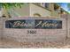 Stone sign that says Black Horse, with the address 3400, and a horse design at 3400 Cabana Dr # 1068, Las Vegas, NV 89122