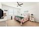 Cozy bedroom featuring a queen bed and contemporary decor at 3543 E Malheur Ave, Pahrump, NV 89061